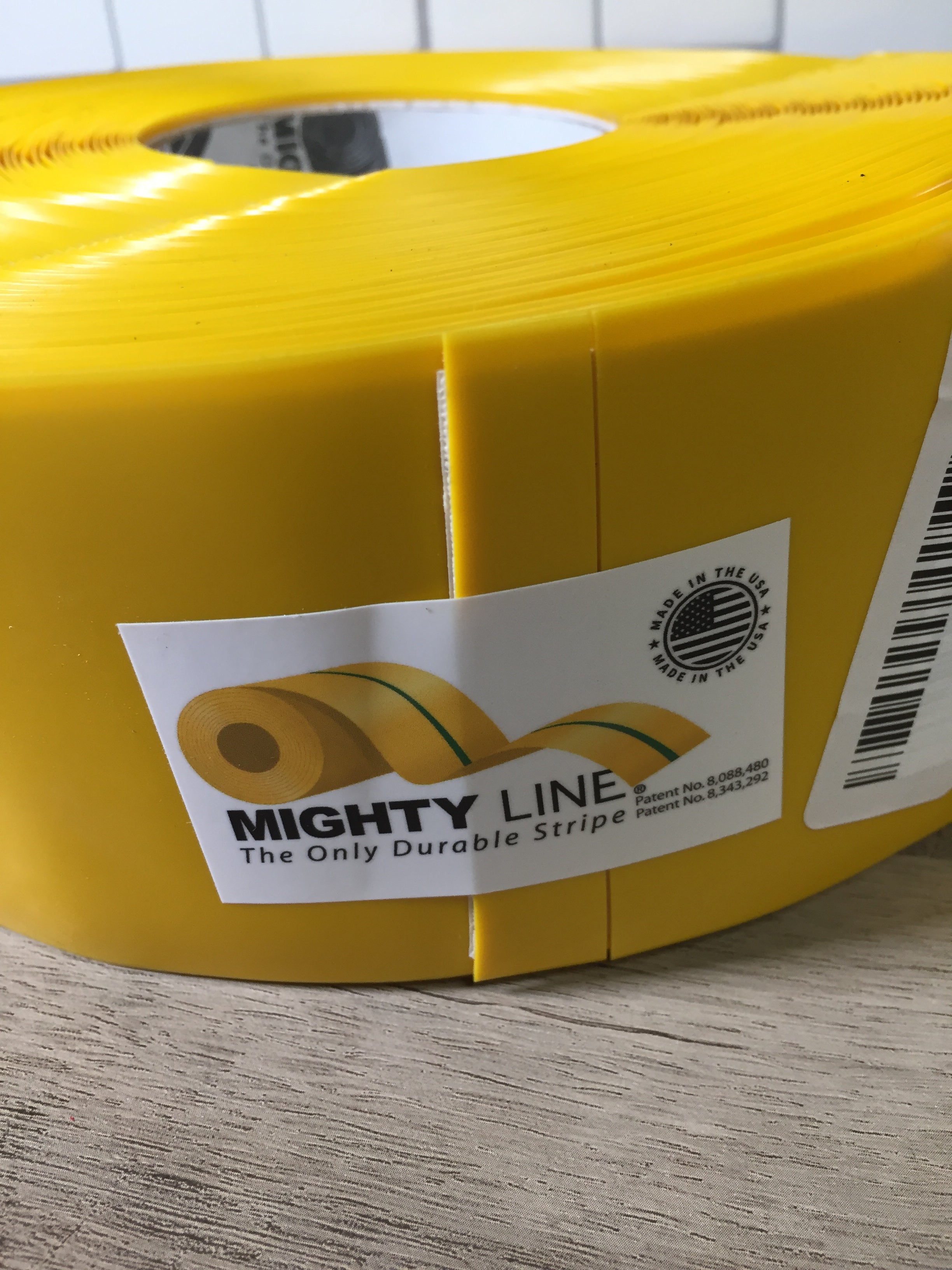 Mighty Line Heavy Duty Floor Tape 3 inch Yellow 100' Roll (6938976551095)